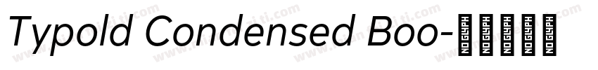 Typold Condensed Boo字体转换